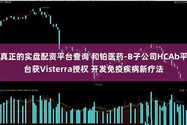 真正的实盘配资平台查询 和铂医药-B子公司HCAb平台获Visterra授权 开发免疫疾病新疗法